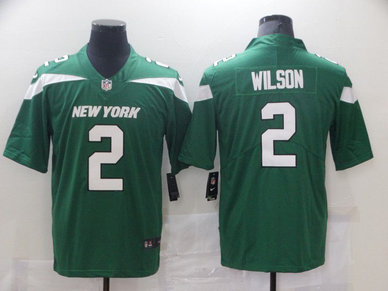 Men New York Jets #2 Wilson Green Nike Vapor Untouchable Limited 2021 NFL Jersey